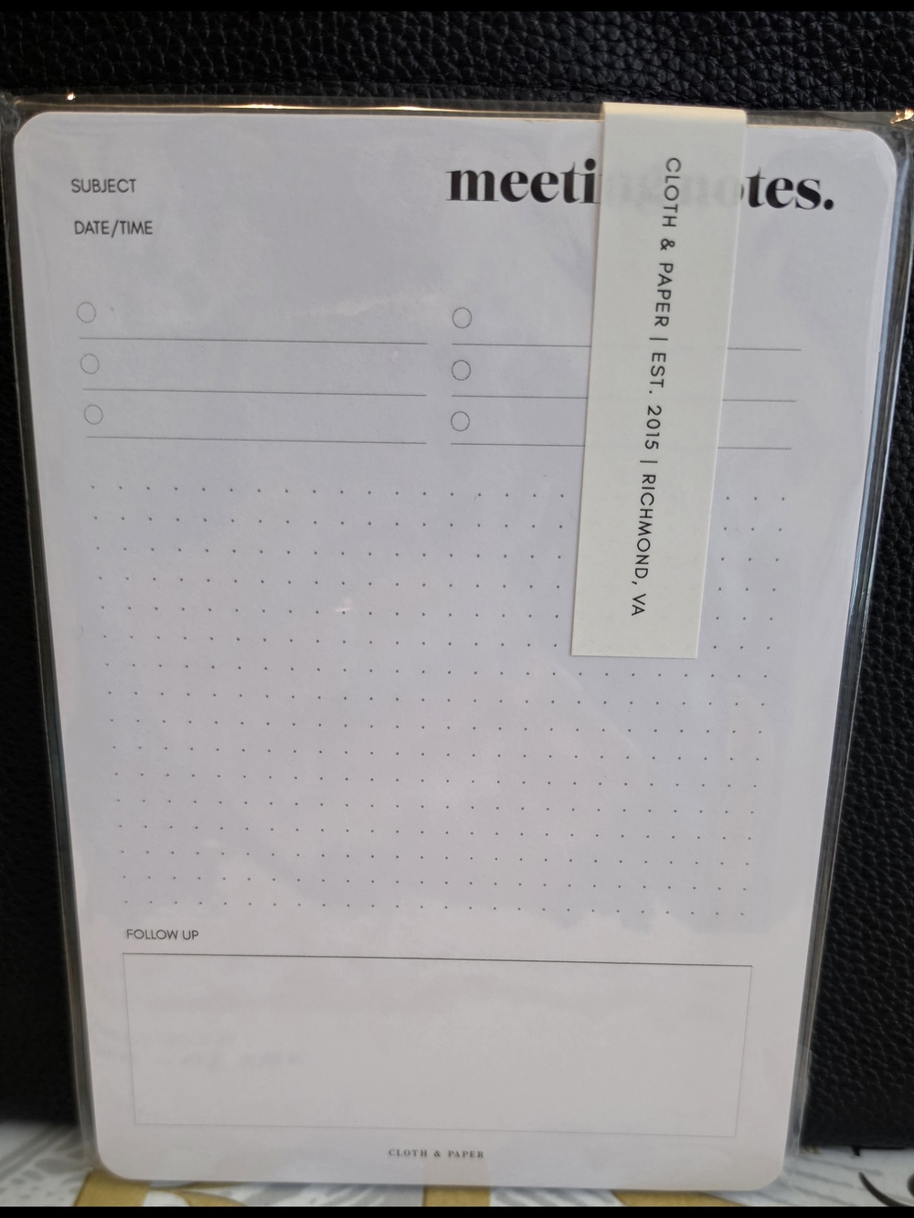 Meeting Notes Notepad - Cloth & Paper